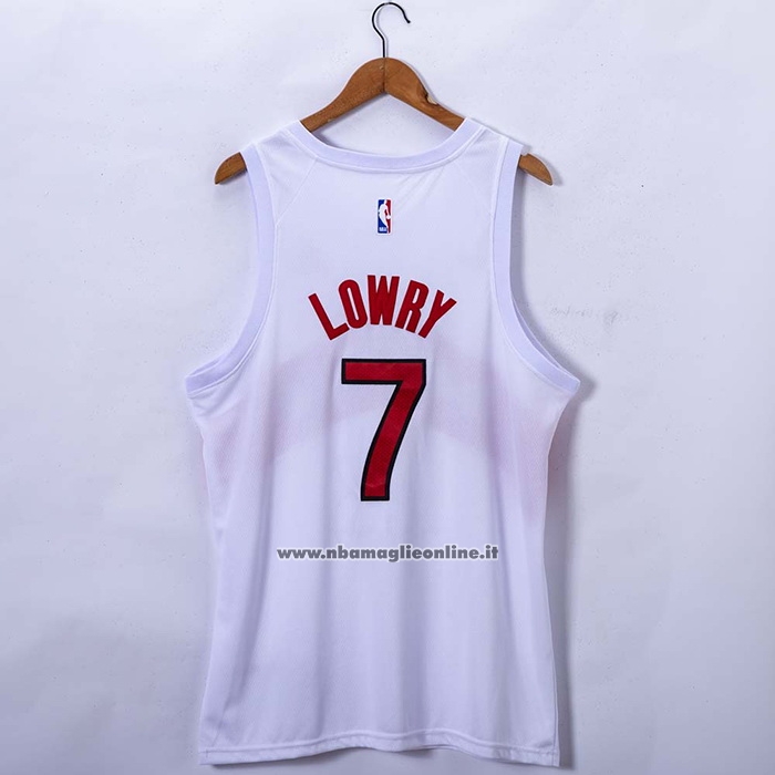 Maglia Toronto Raptors Kyle Lowry #7 Association 2020-21 Bianco